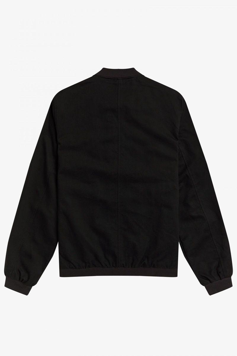 Black Fred Perry Twill Bomber Men's Jackets | PH 1269XYUF